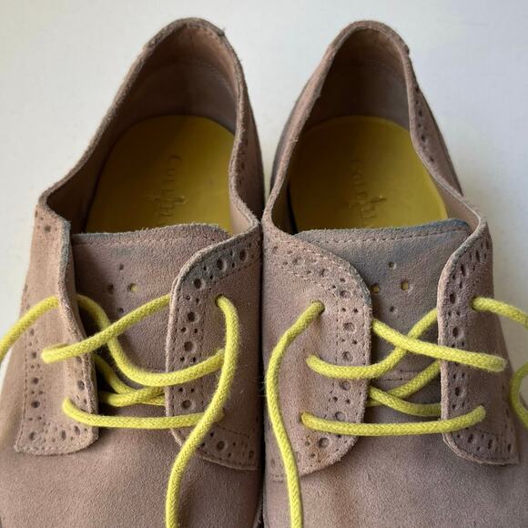 Cole Haan Alisa Lunargrand Wingtip Oxfords Women's 7.5 Tan Neon Suede Preppy - Picture 8 of 14